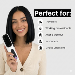 Nalaglow Portable Hair Straightener – GlowOnGo Brush