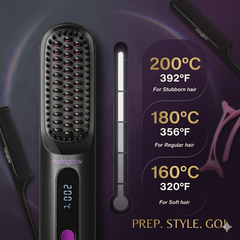 Nalaglow Portable Hair Straightener – GlowOnGo Brush